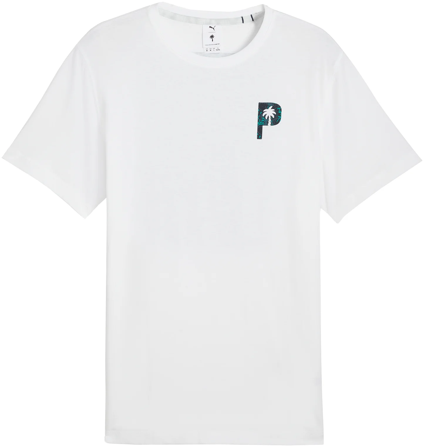 PUMA x PTC Glitch Graphic Mens Golf T-Shirt - White, Size: Small