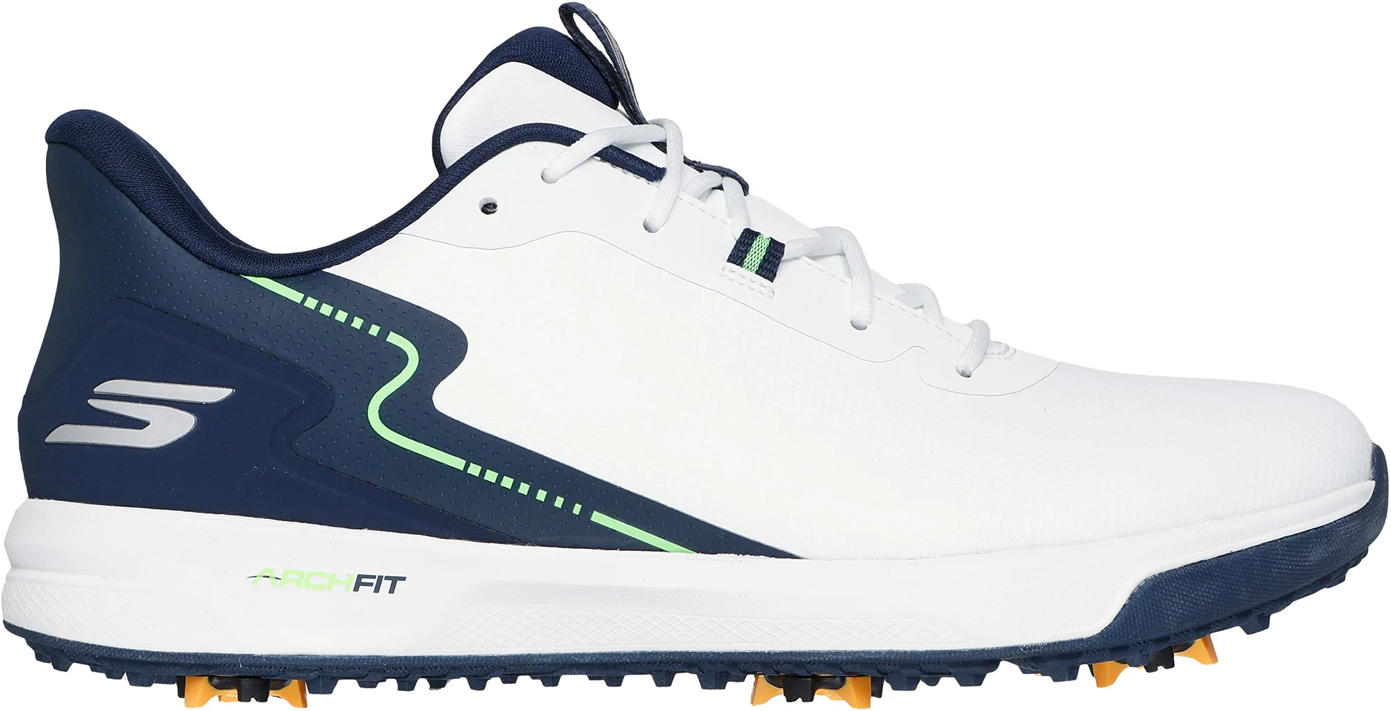 Skechers GO GOLF Elite Vortex Rival Golf Shoes - White/Navy - 10 - MEDIUM