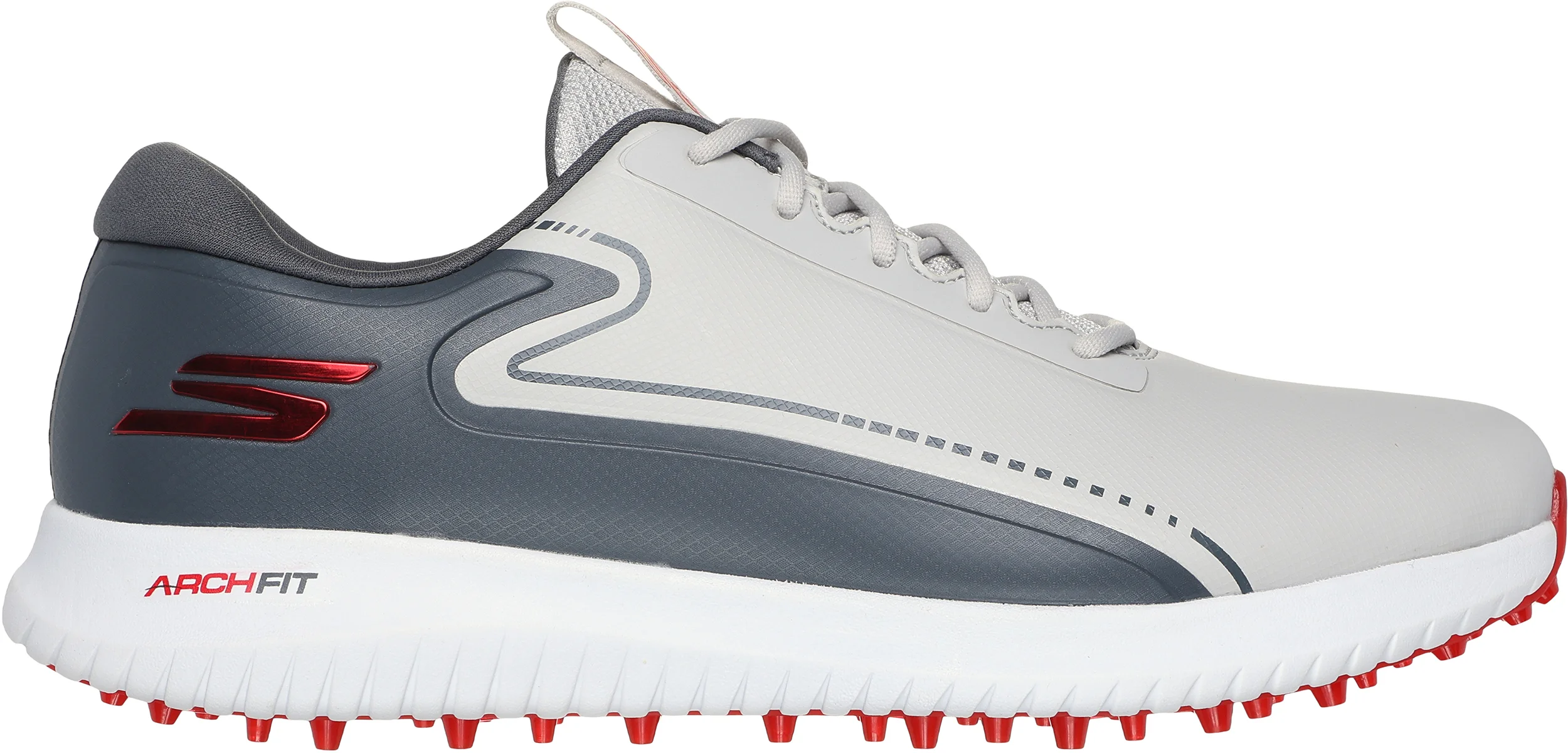 Skechers GO GOLF Max 3 Golf Shoes - Gray/Red - 11 - MEDIUM