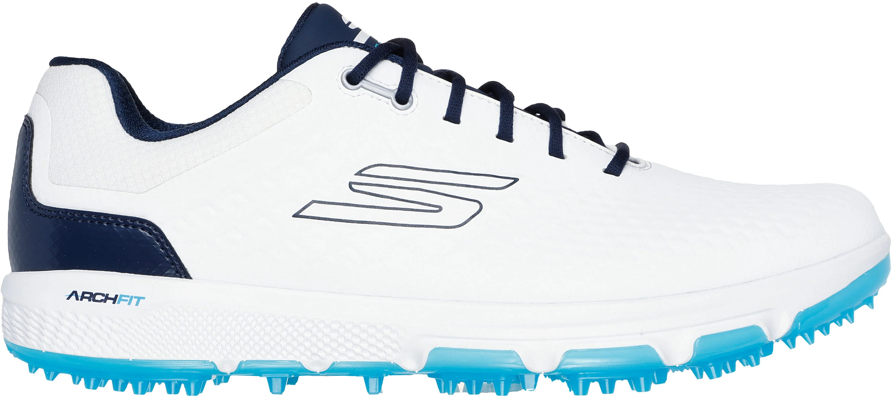 Skechers GO GOLF PRO 6 SL Golf Shoes - White/Navy - 10 - MEDIUM