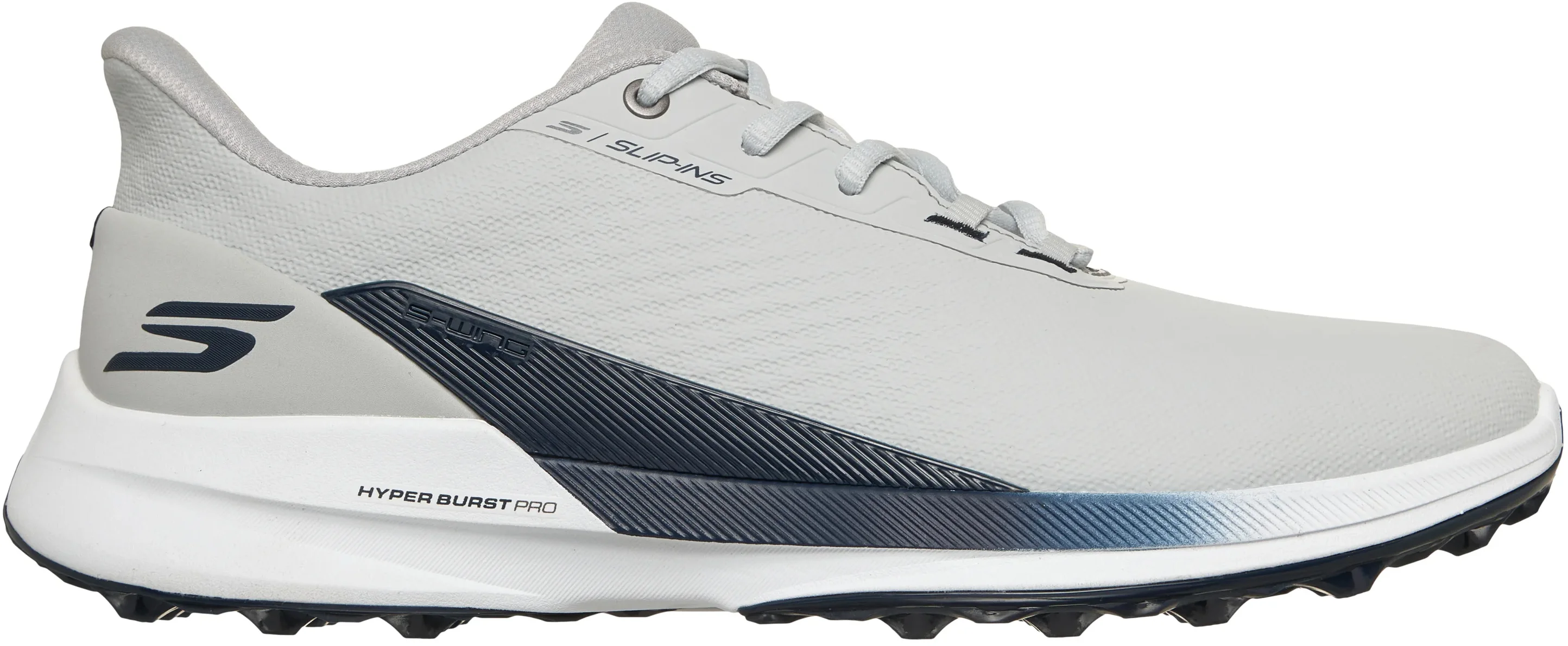 Skechers Slip-ins Waterproof GO GOLF Pure SI Golf Shoes - Gray/Navy - 10 - WIDE