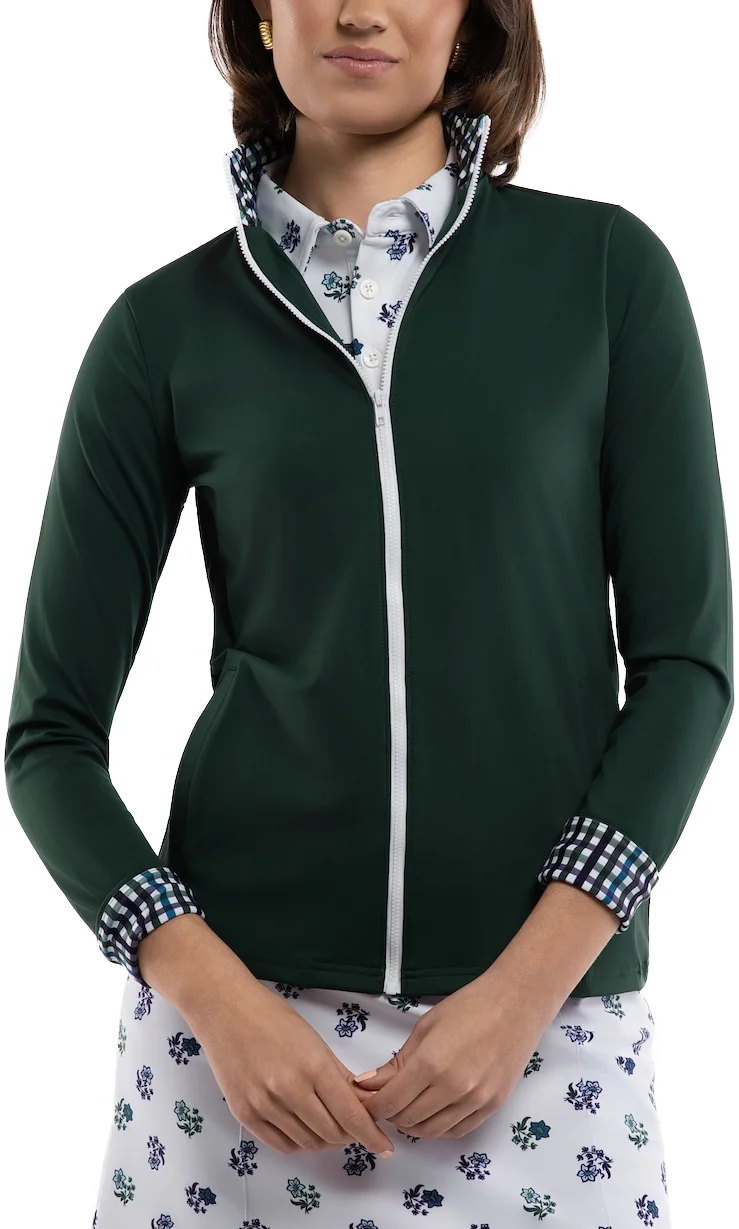 Smith & Quinn Womens Blakely Full Zip Golf Jacket - Green, Size: Small