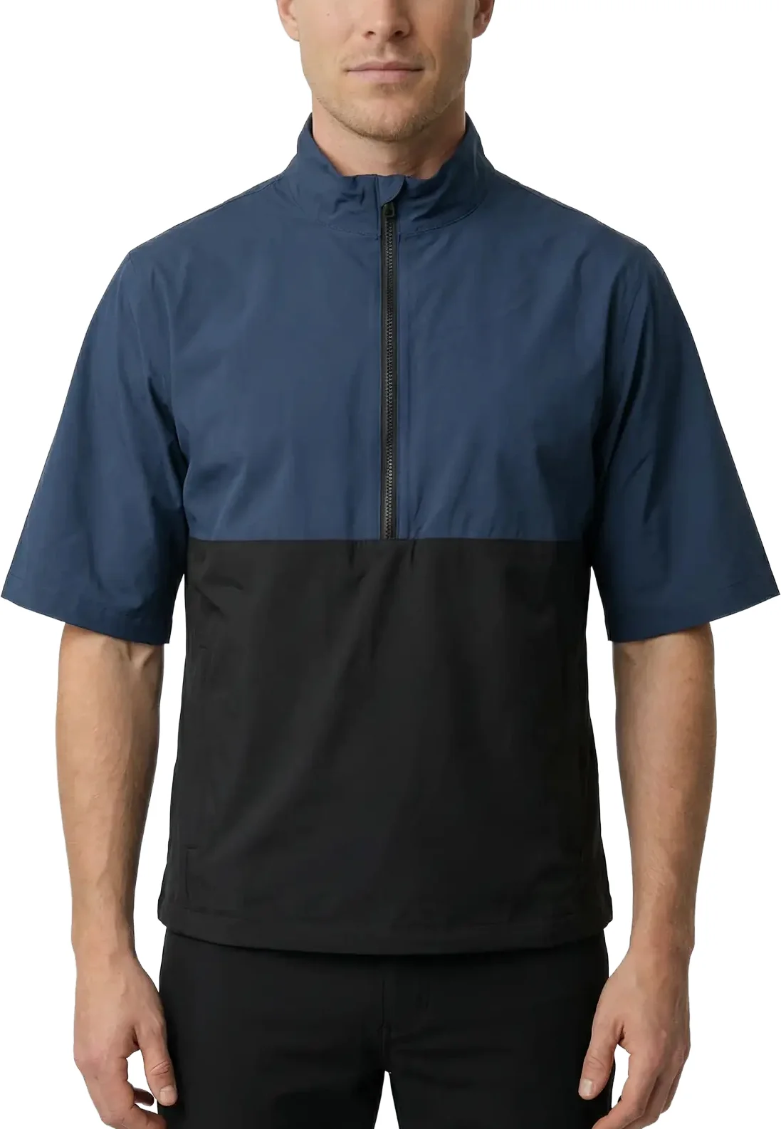 Sun Mountain Monsoon Short Sleeve Mens Golf Pullover Rain Jacket - Blue, Size: Medium