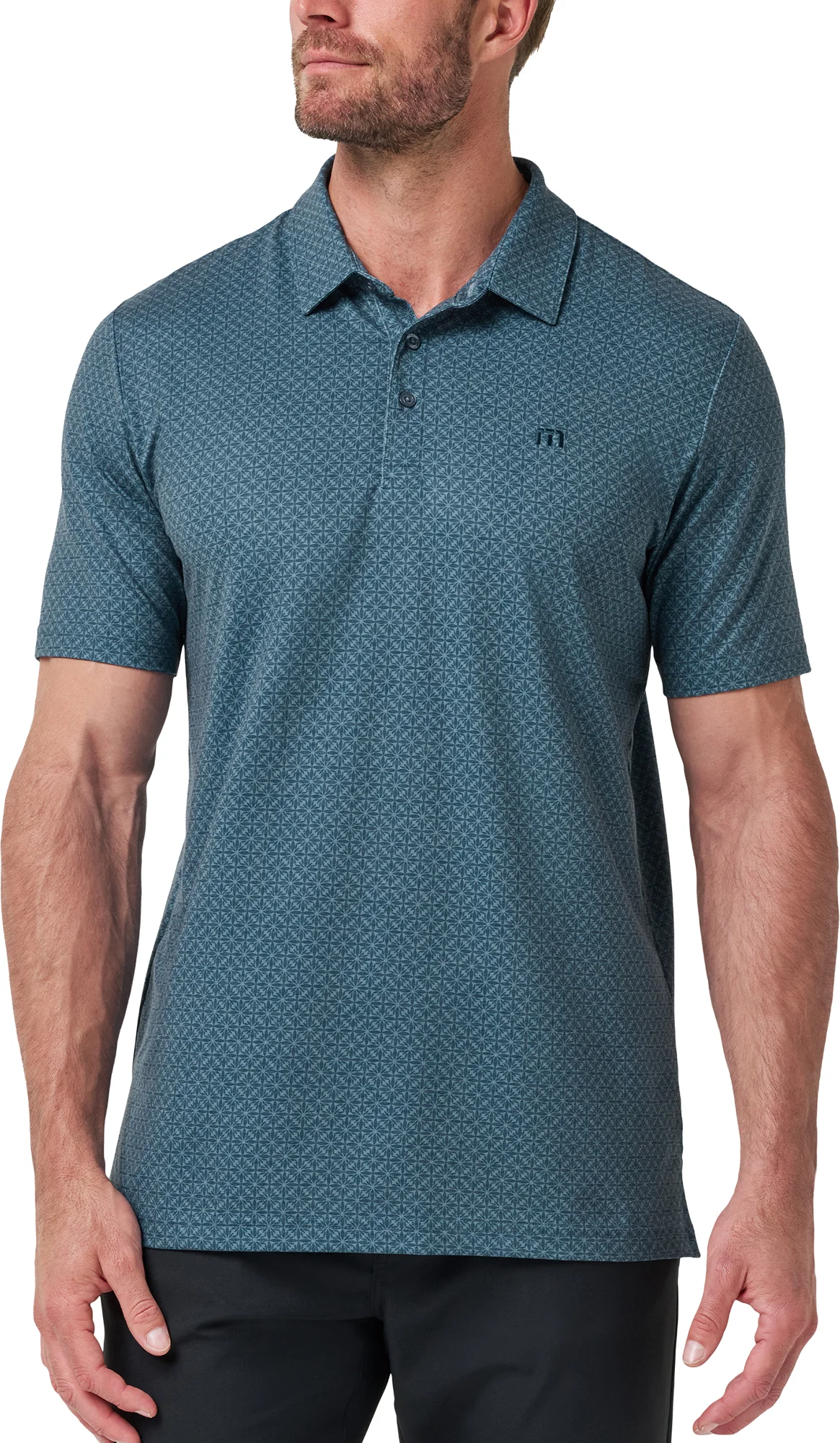 TravisMathew Featherweight Flair Mens Golf Polo - Blue, Size: Small