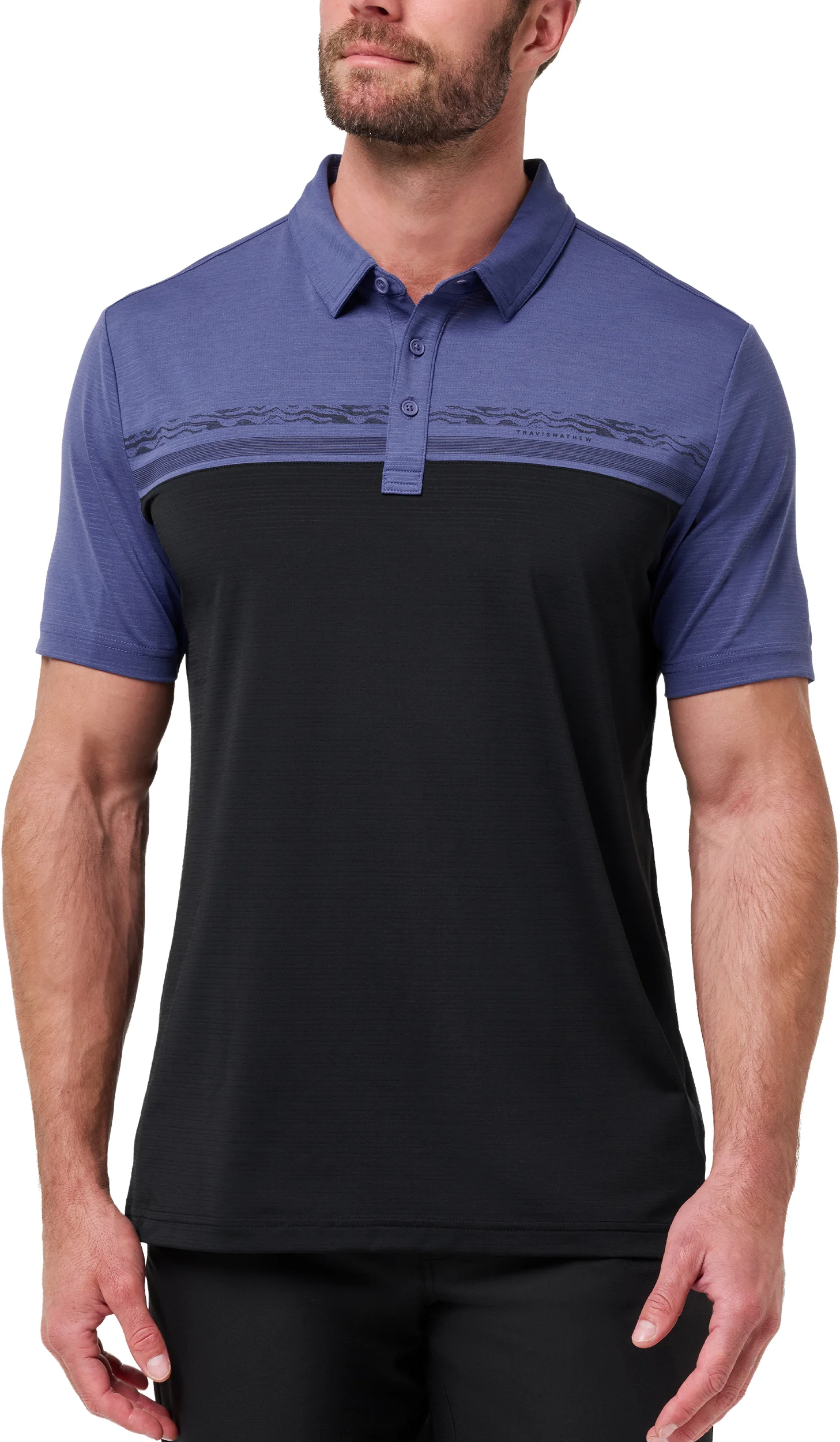 TravisMathew Perspective Shift Mens Golf Polo - Blue, Size: Small