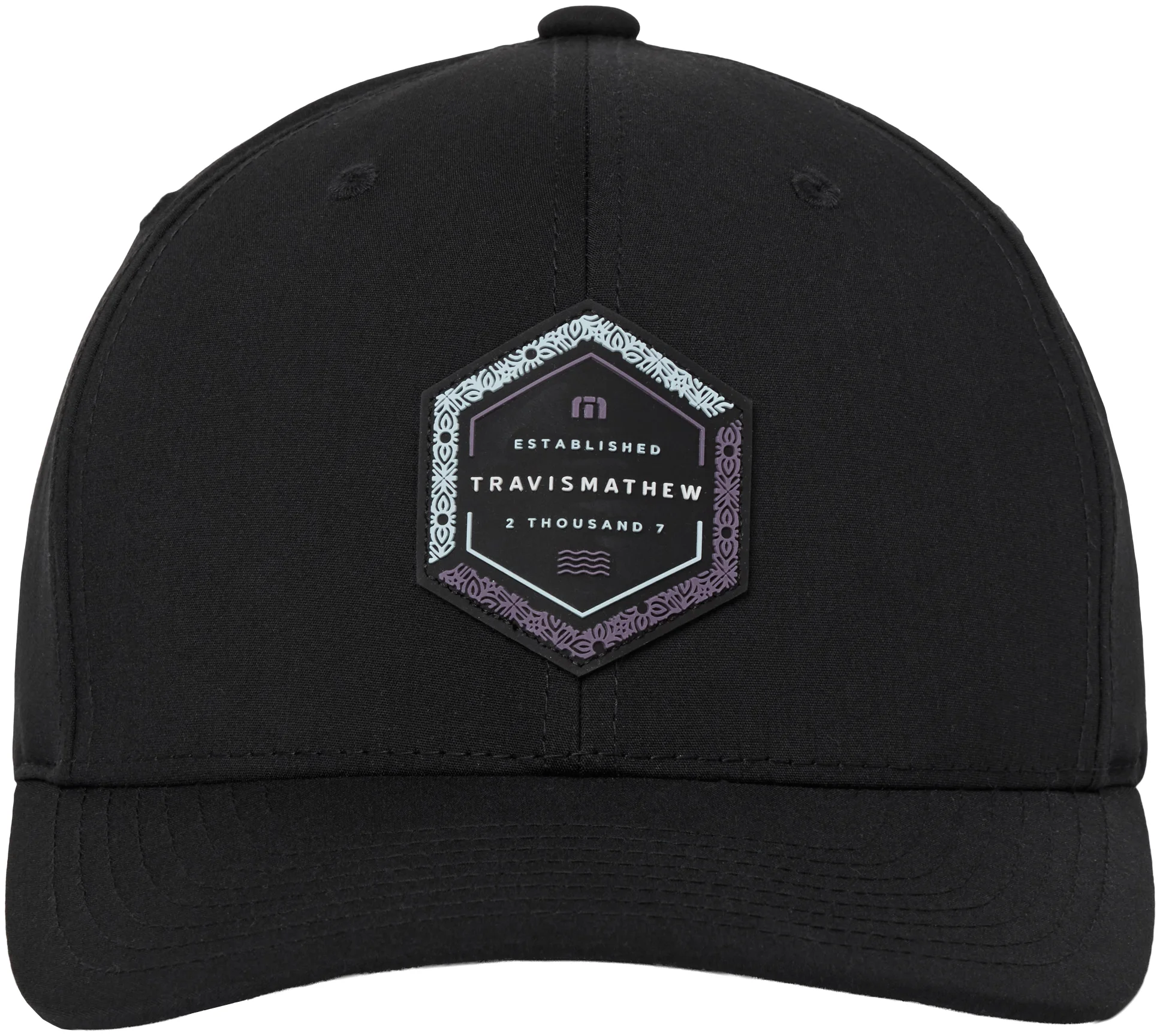 TravisMathew Word Of Mouth Snapback Mens Golf Hat - Black