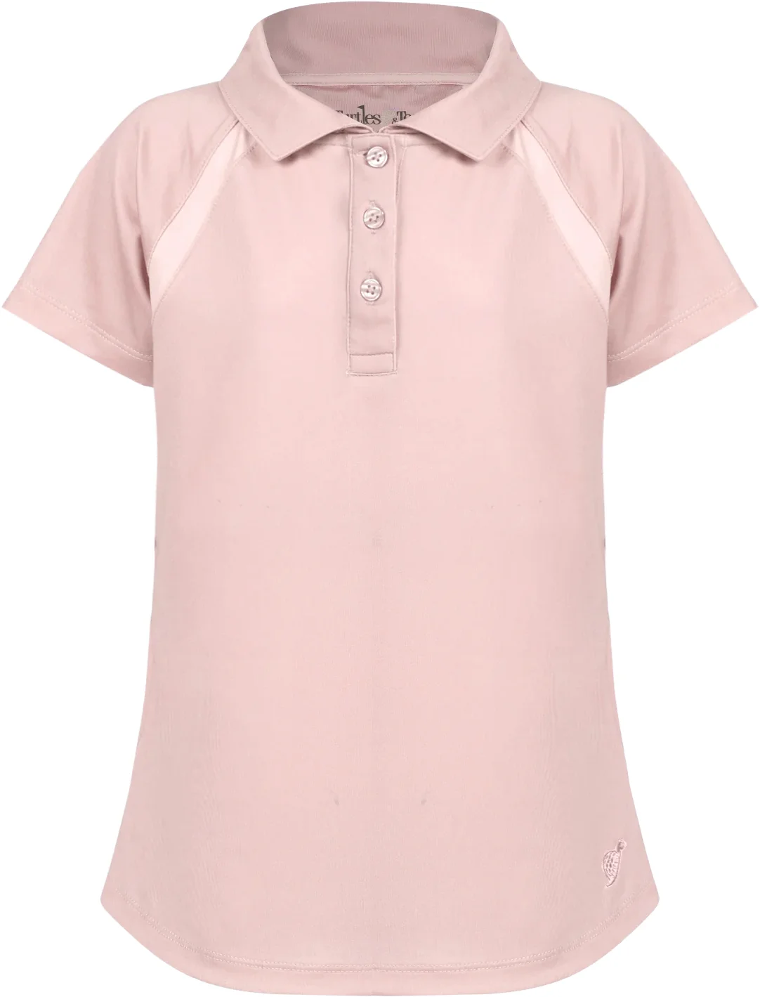 Turtles & Tees Junior Girls Reagan Golf Polo - Pink, Size: Large (10/12)