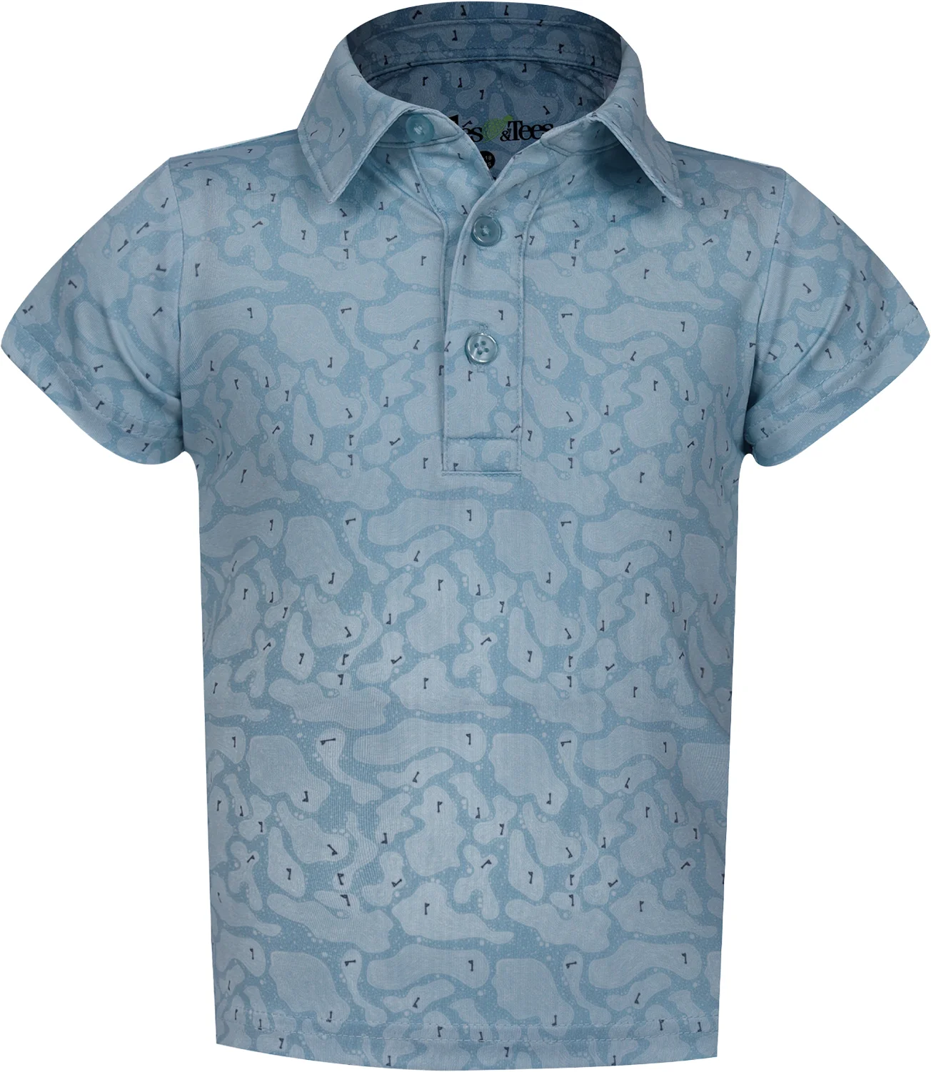 Turtles & Tees Toddler Boys Mini Archer Golf Polo - Blue, Size: 12-18 Months