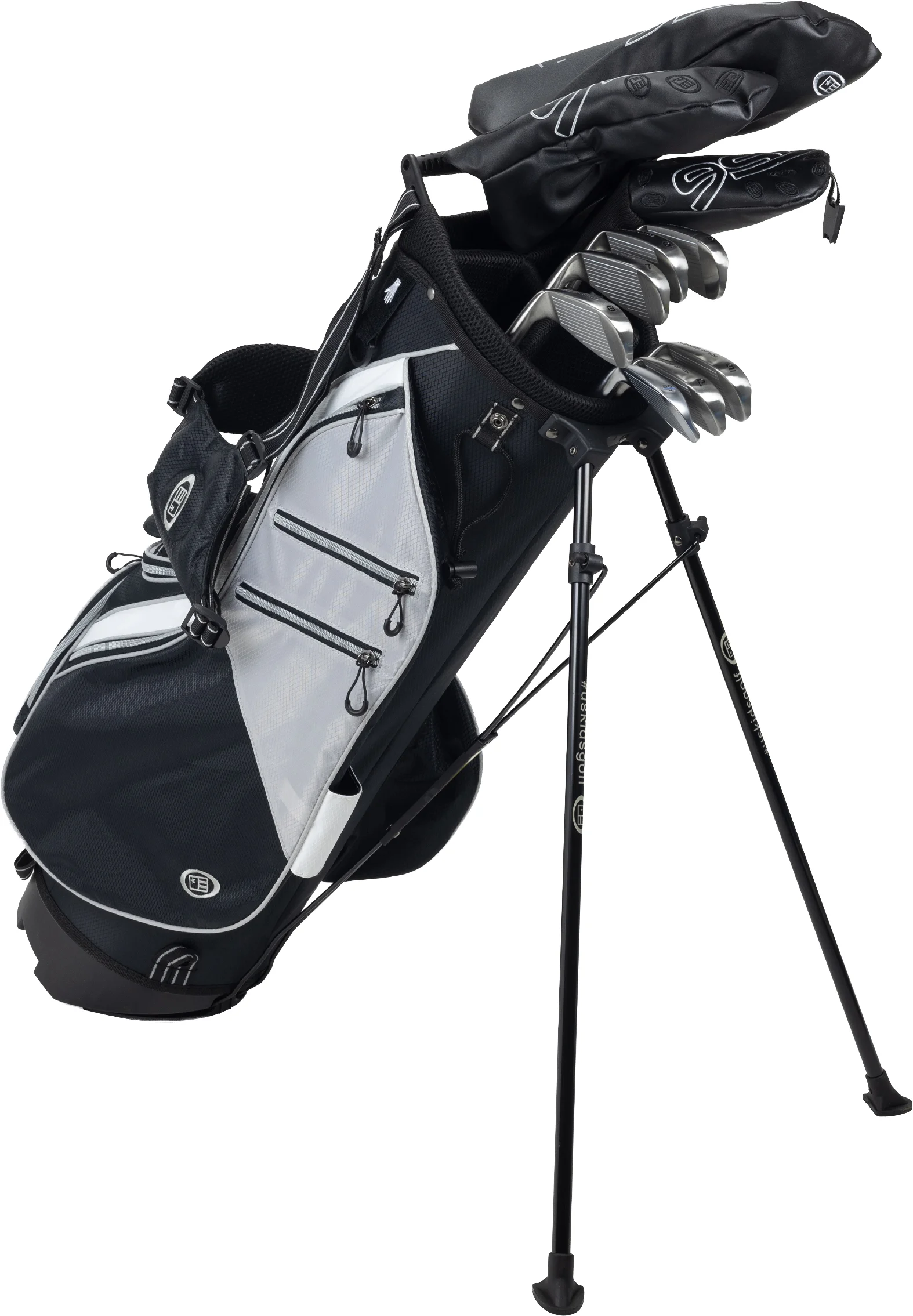 U. S. Kids Golf Tour Series TS6-57 10 Club Stand Junior Set - RIGHT - BLACK/GREY
