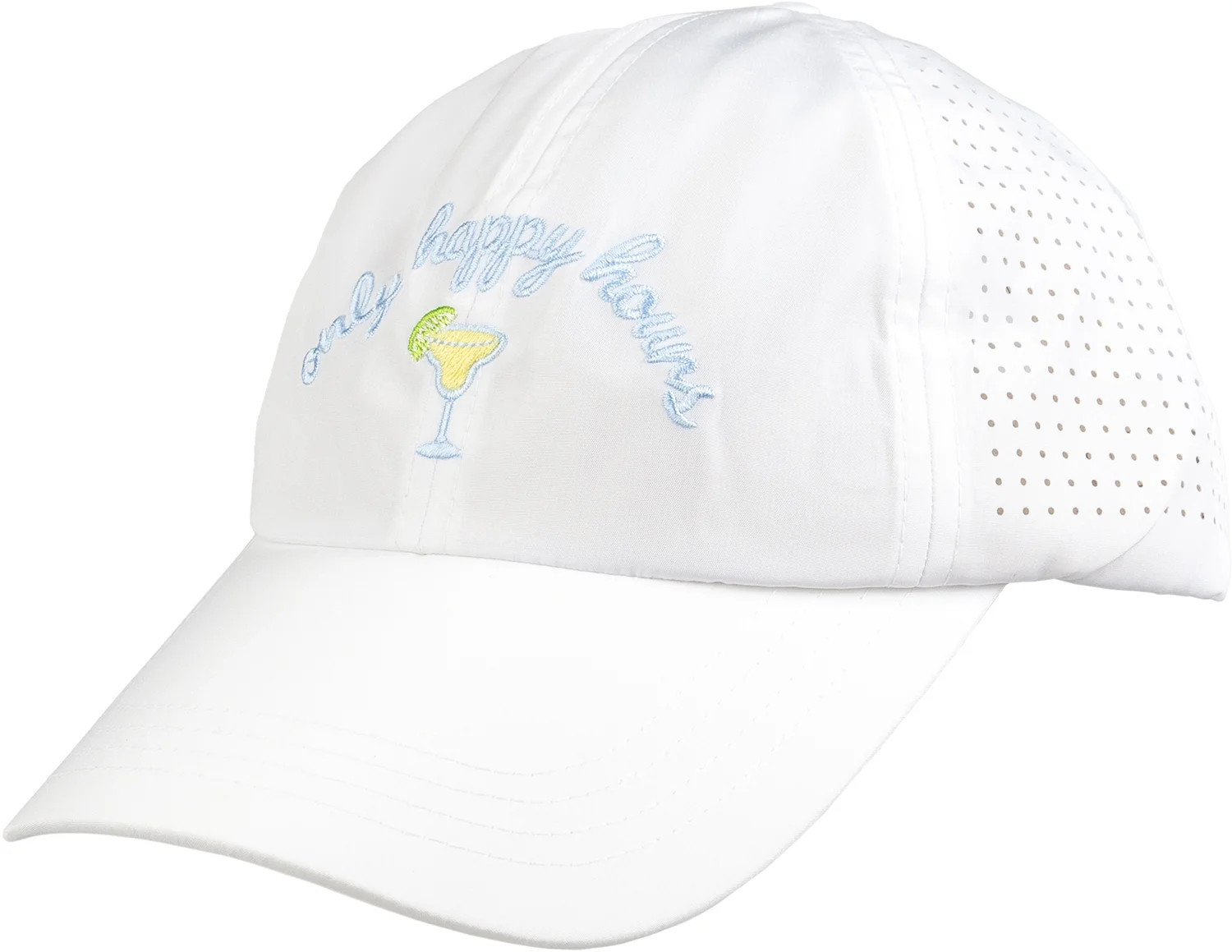 VIMHUE Womens Only Happy Hours Margarita Sun Goddess Tuck In Strap UPF 50+ Golf Hat - Blue - Blue