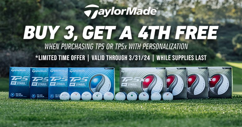 TaylorMade TP5/TP5x Buy 3, Get 1 Free Golf Balls
