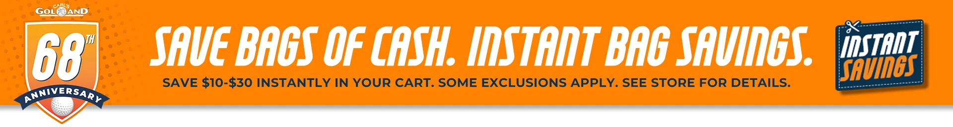 2026 Golf Bag Instant Savings Coupons