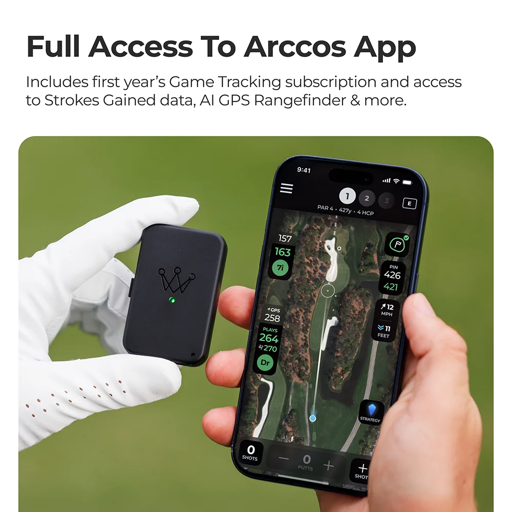 Arccos Air AI Golf Shot Tracker Access To Arccos App