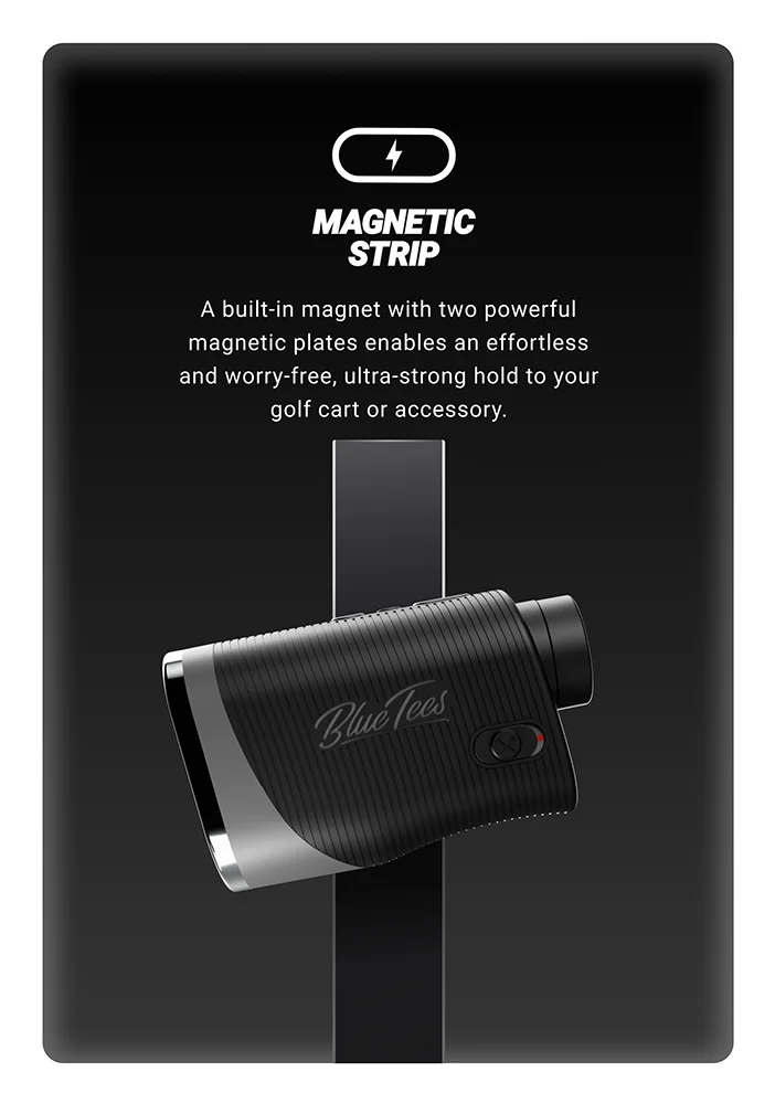 Blue Tees Series 3 Max+ Golf Rangefinder Magnetic Strip