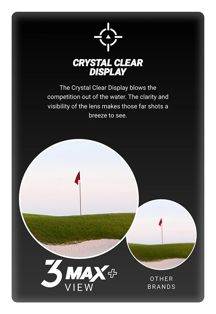 Blue Tees Series 3 Max+ Golf Rangefinder Crystal Clear Display