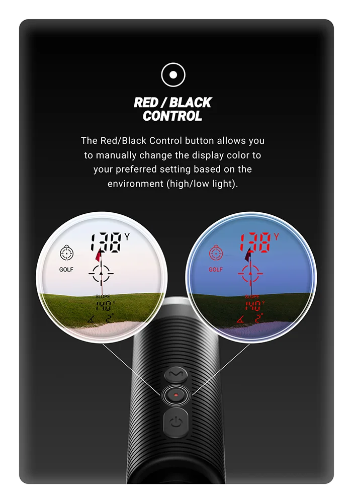 Blue Tees Series 3 Max+ Golf Rangefinder Red/Black Control